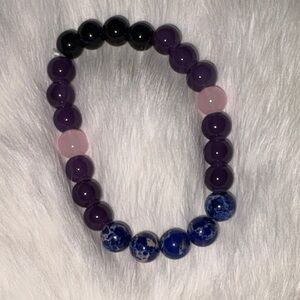 Purple & Blue Beaded Bracelet